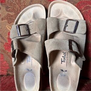 Tula Tan Suede Sandals